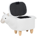 Tierhocker mit Stauraum weiss Alpakaform ALPACA