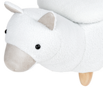 Tierhocker mit Stauraum weiss Alpakaform ALPACA