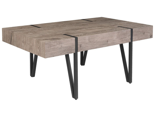 Couchtisch dunkler Holzfarbton rechteckig 60 x 100 cm ADENA