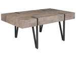 Couchtisch dunkler Holzfarbton rechteckig 60 x 100 cm ADENA