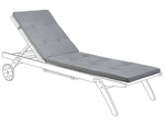 Liegenauflage CESANA 192 x 56 cm Grau