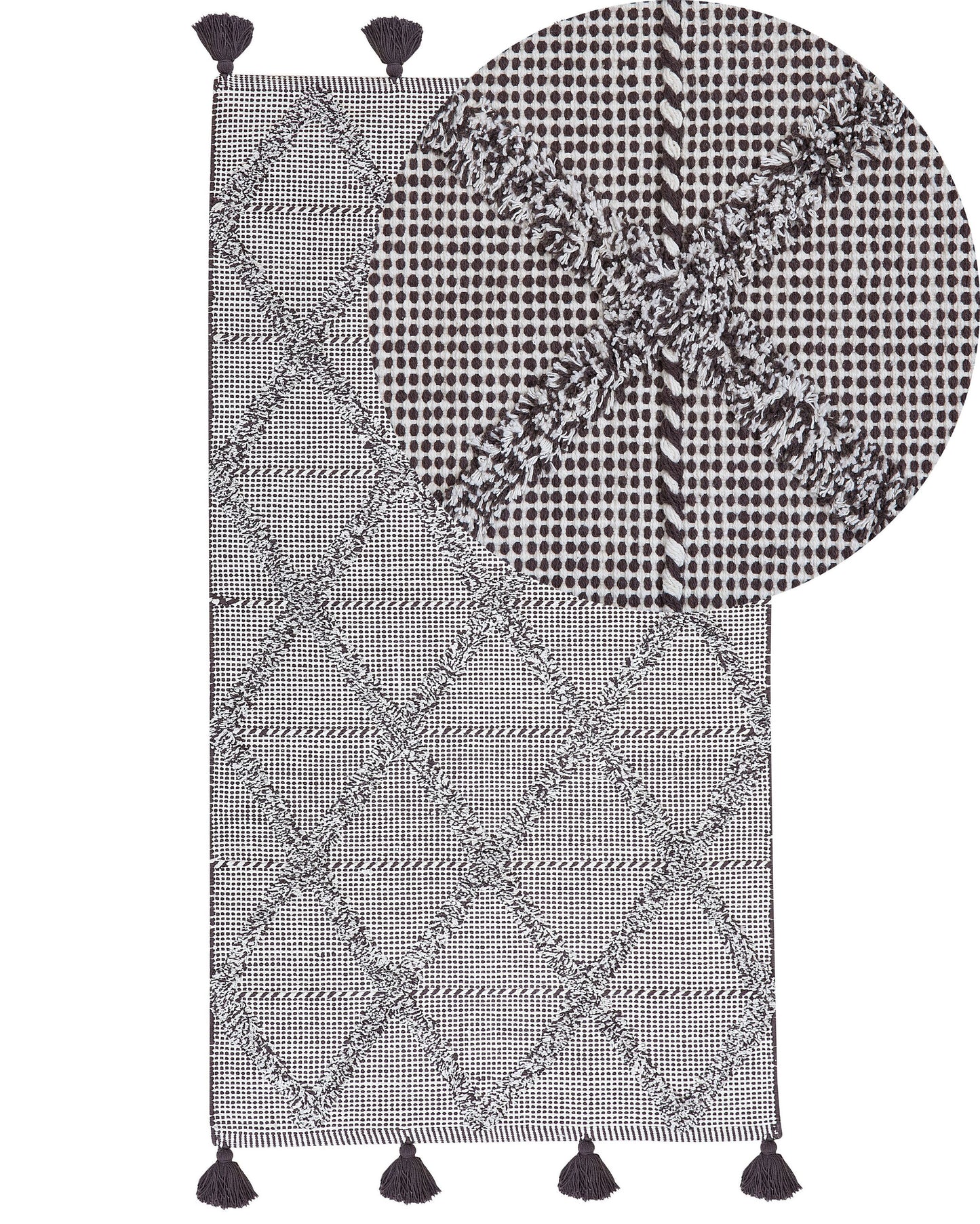 Teppich braun 80 x 150 cm Kurzflor TUZLA