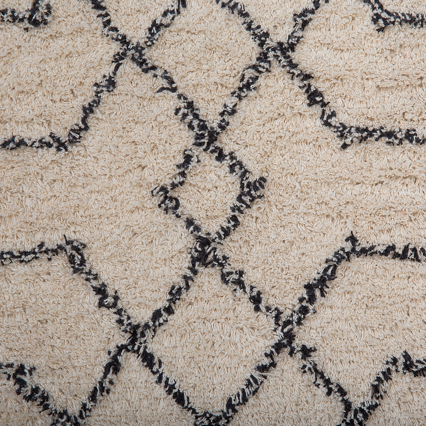 Teppich beige / schwarz 140 x 200 cm Shaggy MALTEPE