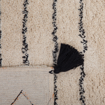 Teppich beige / schwarz 140 x 200 cm Shaggy MALTEPE
