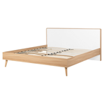 Bett mit LED SERRIS 160 x 200 cm Hellbraun