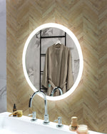 LED-Badezimmer-Spiegel YSER 58 cm 58 cm Silber