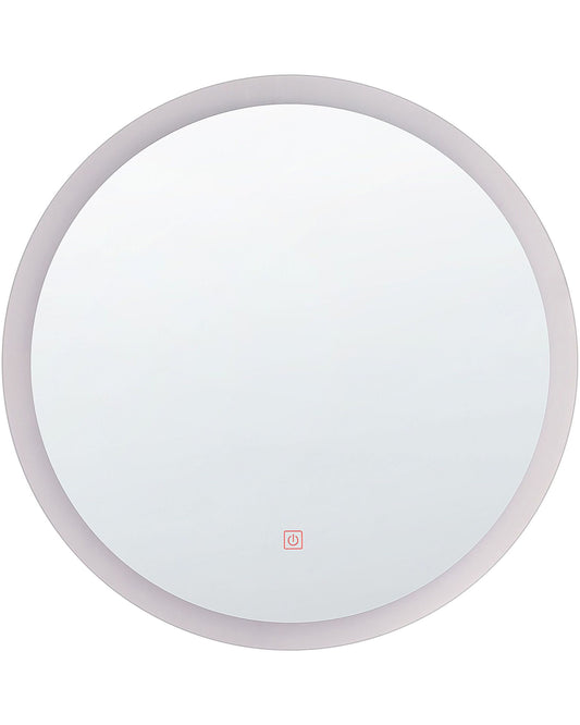 LED-Badezimmer-Spiegel YSER 58 cm 58 cm Silber
