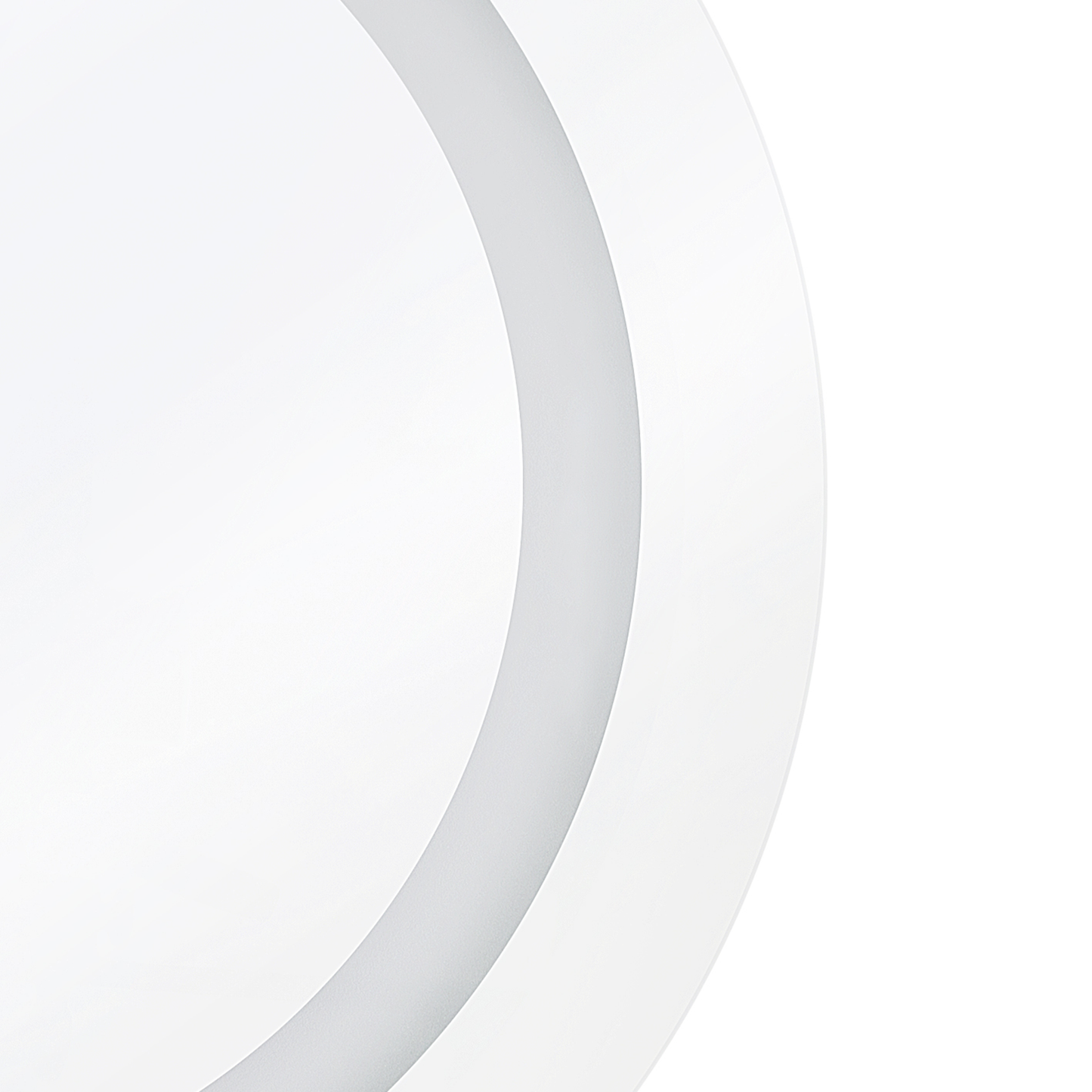 LED-Badezimmer-Spiegel SELUNE 58 cm 58 cm Silber