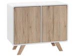 Schrank MILO 76 cm Holzoptik Weiss