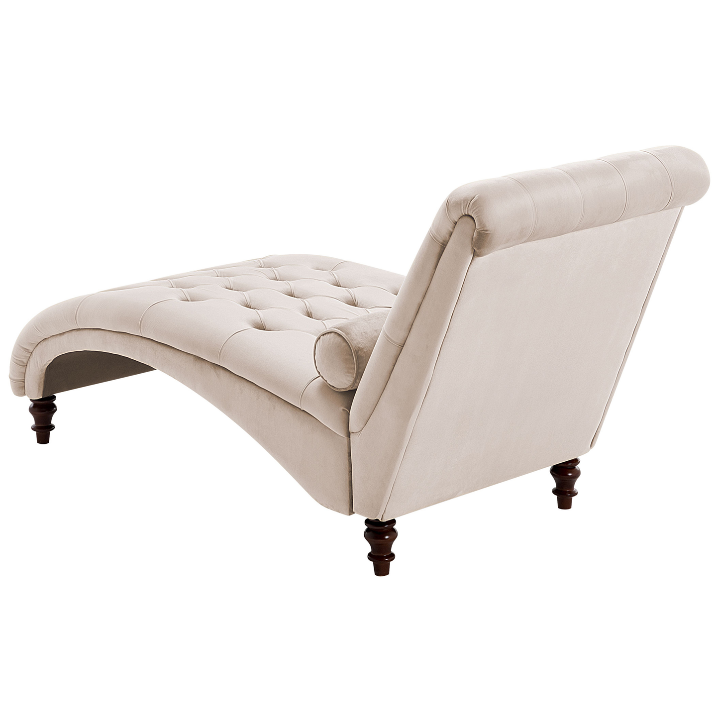Chaiselongue Samtstoff beige MURET