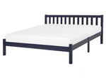 Bett mit Lattenrost Kiefernholz FLORAC 160 x 200 cm Marineblau