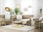 Sofa Set Samtstoff sandbeige 5-Sitzer ABERDEEN