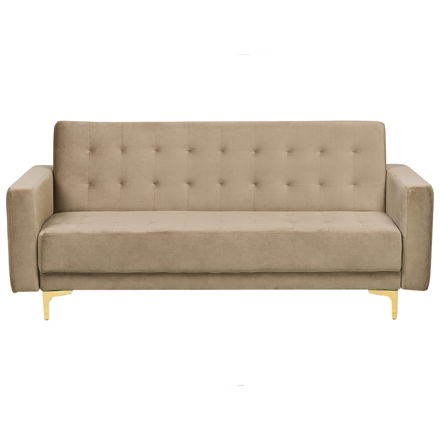 Sofa Set Samtstoff sandbeige 5-Sitzer ABERDEEN