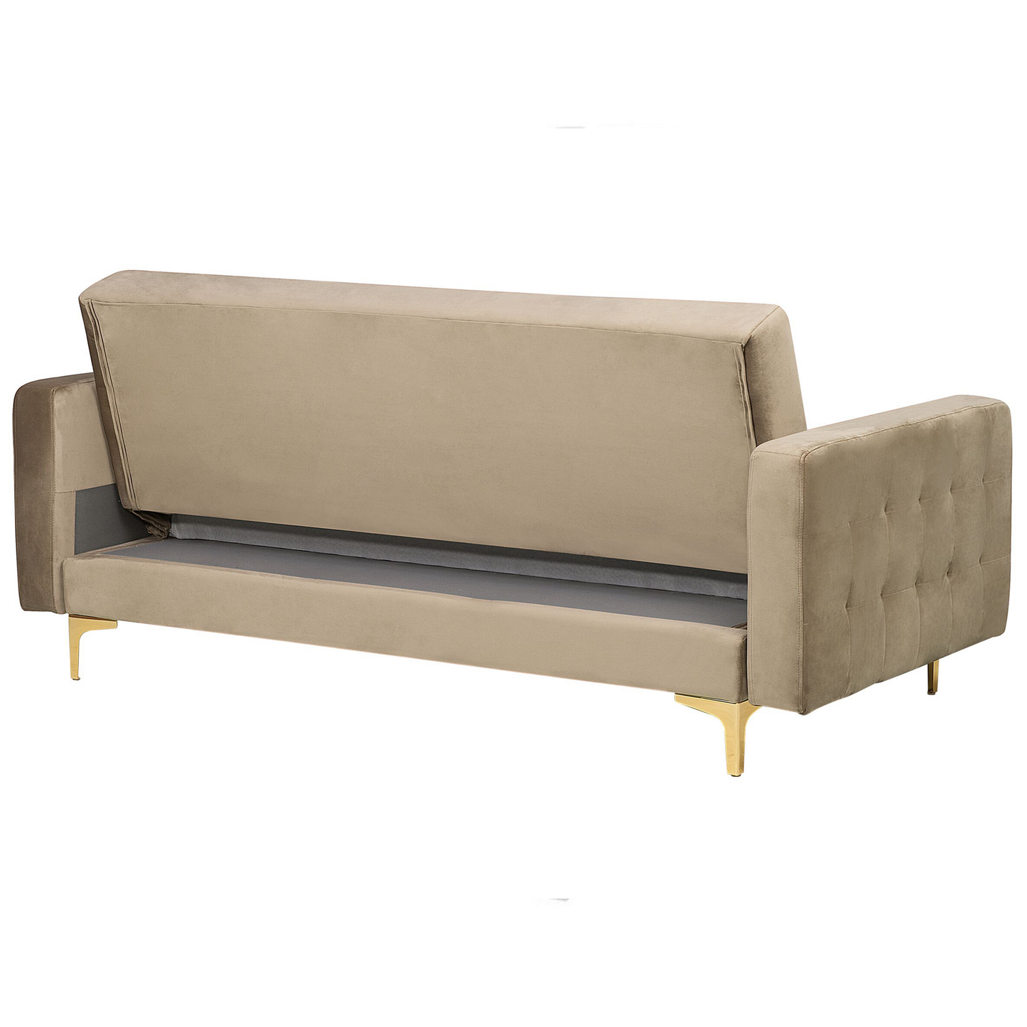Sofa Set Samtstoff sandbeige 5-Sitzer ABERDEEN