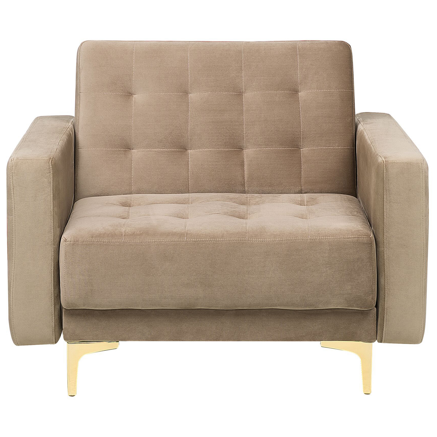 Sofa Set Samtstoff sandbeige 5-Sitzer ABERDEEN