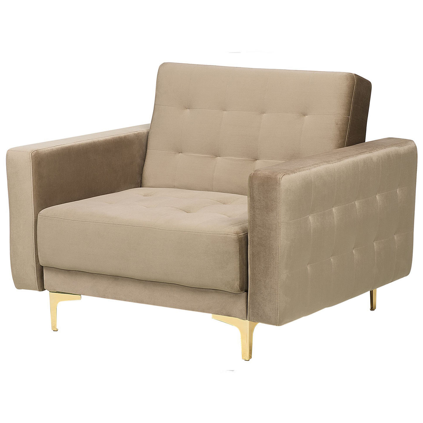 Sofa Set Samtstoff sandbeige 5-Sitzer ABERDEEN