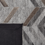 Teppich Leder grau 140 x 200 cm Kurzflor ARKUM