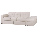 3-Sitzer Schlafsofa beige mit Stauraum Ottomane FALSTER