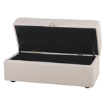 3-Sitzer Schlafsofa beige mit Stauraum Ottomane FALSTER