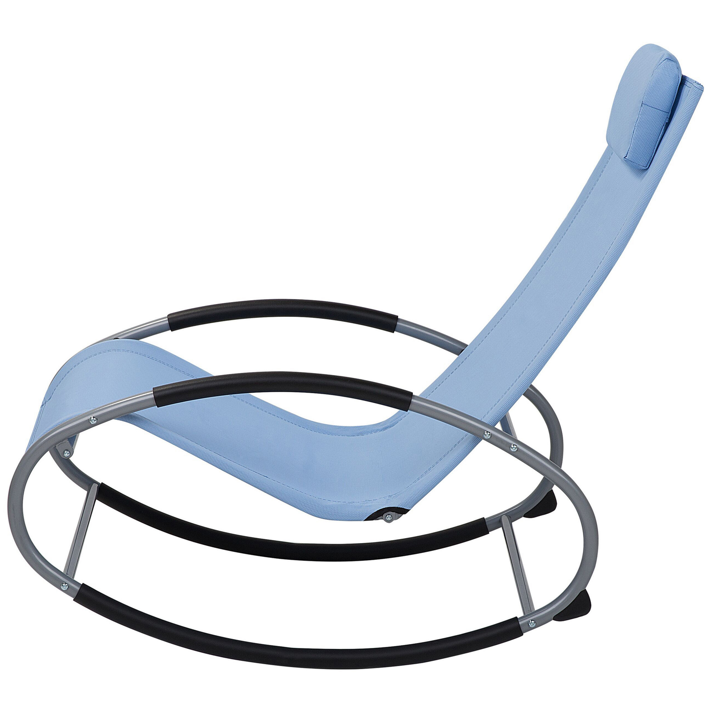 Gartenstuhl Textil blau Schaukelfunktion CAMPO