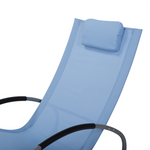 Gartenstuhl Textil blau Schaukelfunktion CAMPO