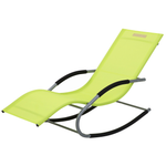 Gartenliege limettengrün Textil Schaukelfunktion CARANO