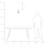 Hängelampe JURUA Glas Weiss