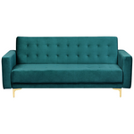 Sofa Set Samtstoff blaugrün 5-Sitzer ABERDEEN
