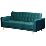 Sofa Set Samtstoff blaugrün 5-Sitzer ABERDEEN