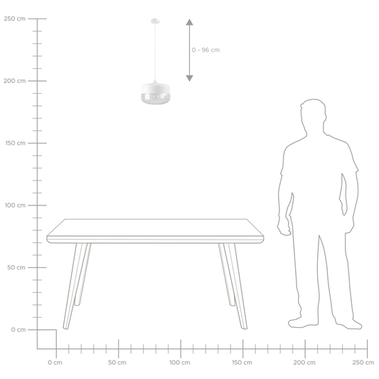 Hängelampe MURRAY Glas Weiss