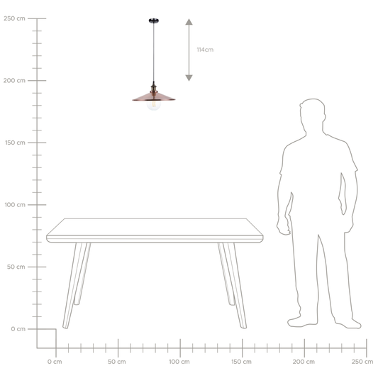 Hängelampe PELLY Metall Kupfer