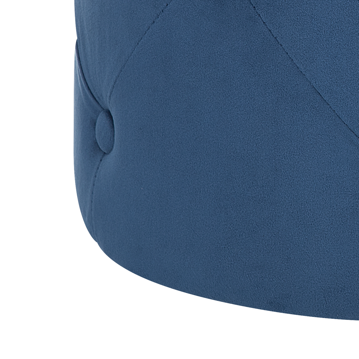 Pouf Samtstoff dunkelblau rund ⌀ 40 cm COROLLA