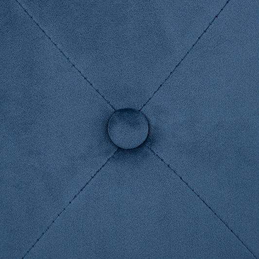 Pouf Samtstoff dunkelblau rund ⌀ 40 cm COROLLA