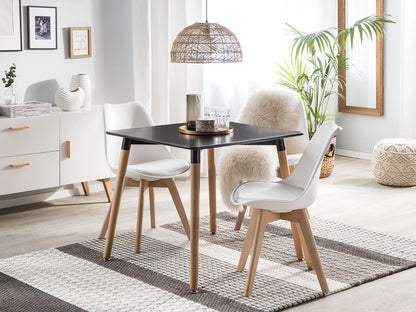 Esstisch schwarz 80 x 80 cm BUSTO