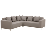 Garten Ecksofa mit Tisch 5-Sitzer BELIZE linksseitig modular Beige