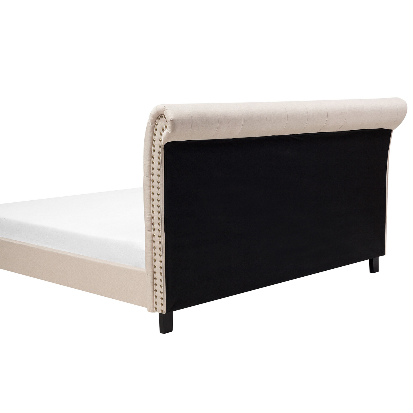 Bett mit Lattenrost Stoff REIMS 180 x 200 cm Beige