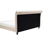 Bett mit Lattenrost Stoff REIMS 180 x 200 cm Beige