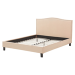 Bett mit Lattenrost Stoff MONTPELLIER 160 x 200 cm Beige