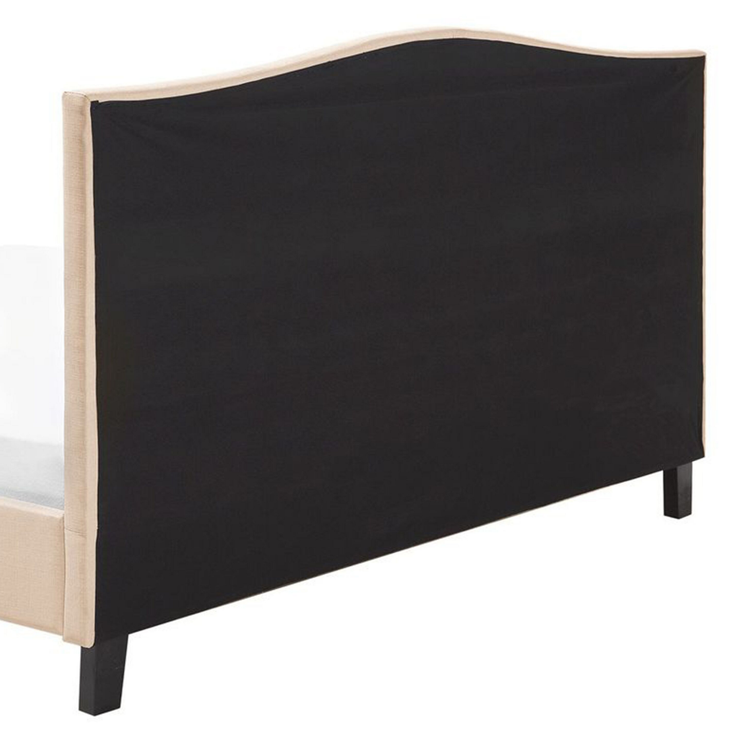 Bett mit Lattenrost Stoff MONTPELLIER 160 x 200 cm Beige