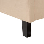 Bett mit Lattenrost Stoff MONTPELLIER 160 x 200 cm Beige