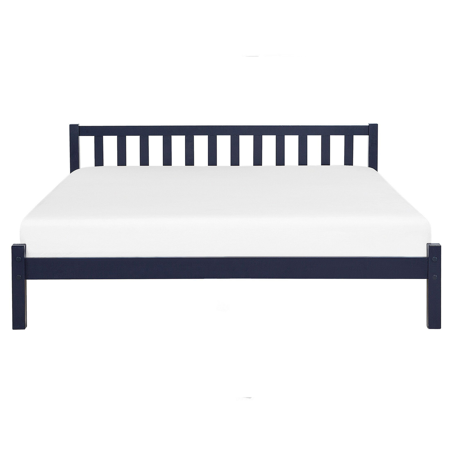 Bett mit Lattenrost Kiefernholz FLORAC 160 x 200 cm Marineblau