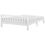 Bett mit Lattenrost Kiefernholz FLORAC 180 x 200 cm Weiss