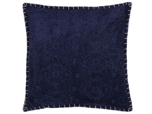 Dekokissen MELUR 45 x 45 cm Dunkelblau Ikates Muster