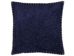 Dekokissen MELUR 45 x 45 cm Dunkelblau Ikates Muster