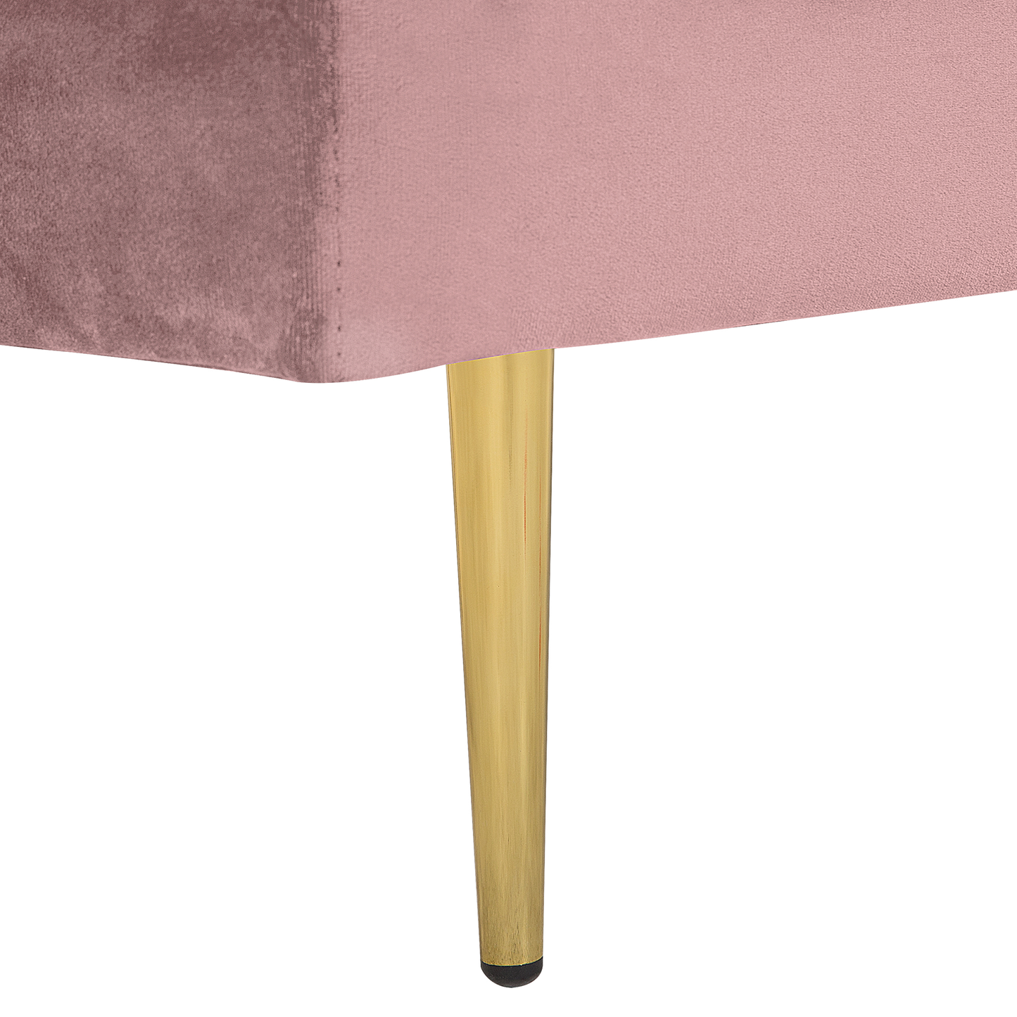 Chaiselongue Samtstoff rosa linksseitig MIRAMAS