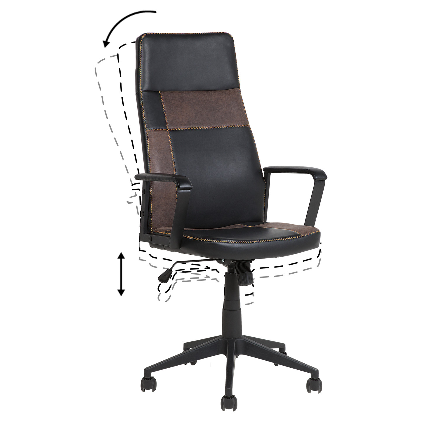 Bürostuhl Kunstleder Braun DELUXE