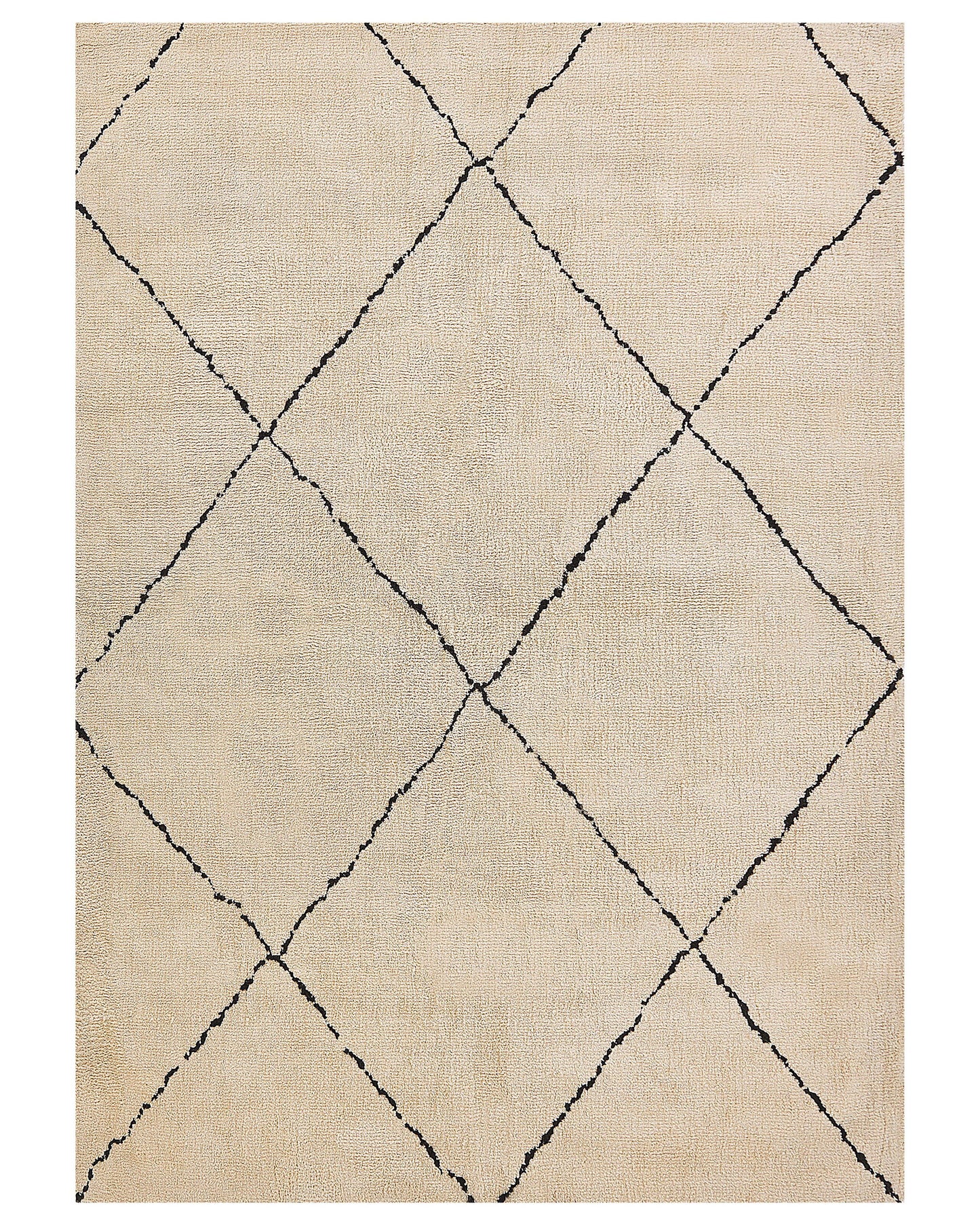 Teppich beige / schwarz 160 x 230 cm Shaggy MUTKI