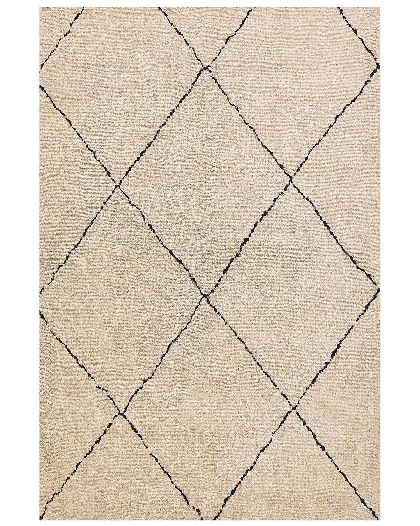Teppich beige / schwarz 200 x 300 cm Shaggy MUTKI