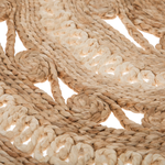 Teppich Jute beige / schwarz ⌀ 140 cm Kurzflor GOYNE
