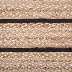 Teppich Jute-Baumwolle schwarz / beige 80 x 150 cm Kurzflor KARADONA